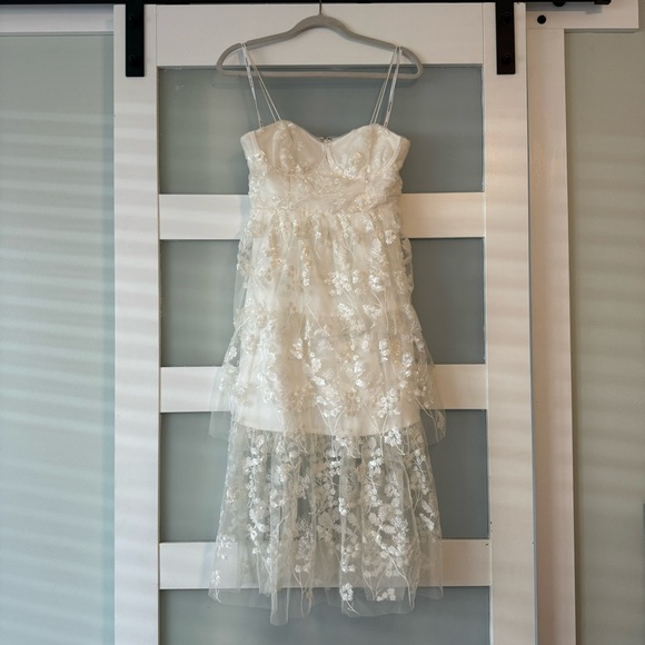 Self Portrait Bridal Sequin Midi Dress - Picture 3 of 8